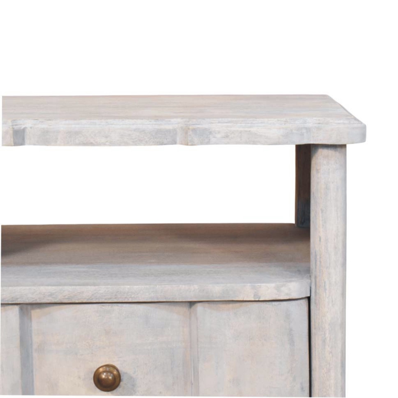 Gray Solid Wood Storage Nightstand - Nora Lane Home furniture - Solid wood - 19.7 x 25.6 x 24.8 in