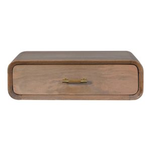 Brown Storage Floating Nightstand - Nora Lane Home furniture - Solid wood - 16.54 x 23.62 x 9.84 in