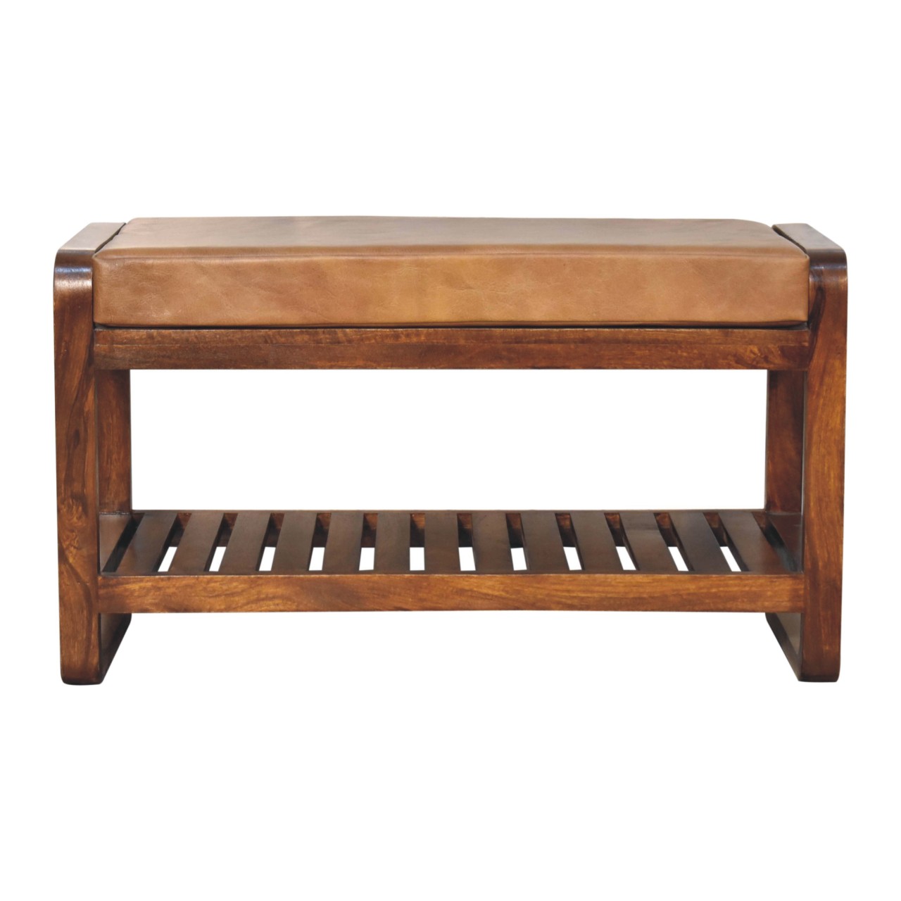 Brown Storage Bench - Nora Lane Home furniture - Solid wood - 17.72 x 35.43 x 21.65 in