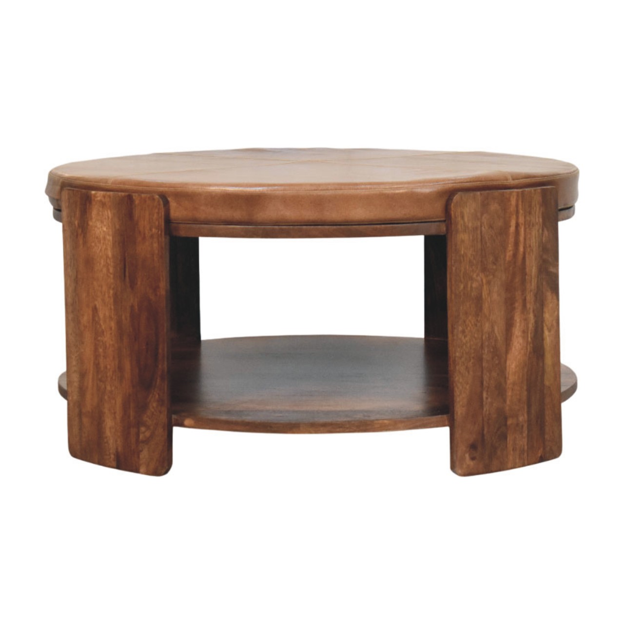 Brown Coffee Table - Nora Lane Home furniture - Solid wood - 37.4 x 37.4 x 20.47 in