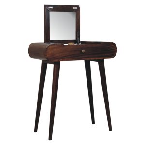 Walnut Wall Mirror - Nora Lane Home furniture - Solid wood, Walnut finish - 17.72 x 31.5 x 13.78 in