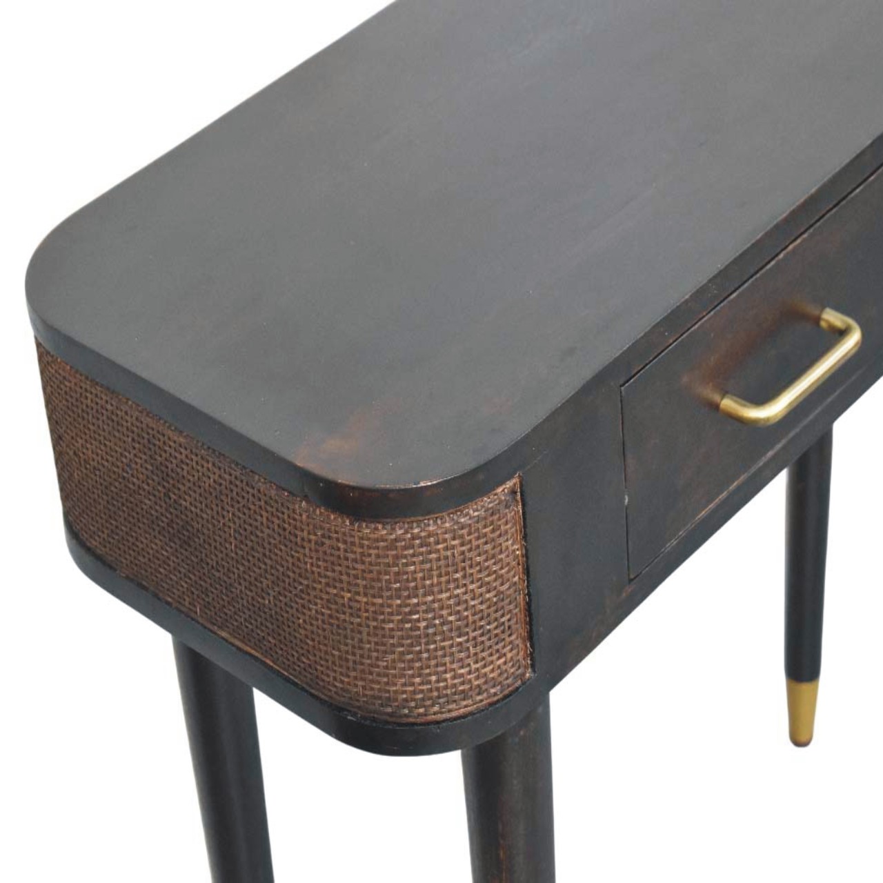 Brown Storage Console Table - Nora Lane Home furniture - Solid wood - 17.7 x 39.4 x 13.8 in