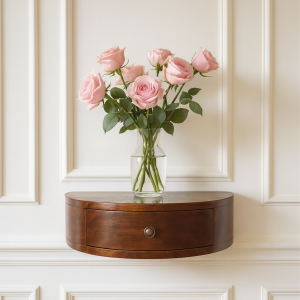 Brown Storage Cabinet - Nora Lane Home furniture - Solid wood - 16.14 x 19.69 x 8.27 in