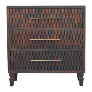 Brown Storage Cabinet - Nora Lane Home furniture - Solid wood, Upholstered - 17.7 x 36.6 x 33.5 in