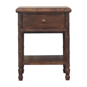 Brown Storage Nightstand - Nora Lane Home furniture - Solid wood - 18.1 x 21.7 x 27.6 in