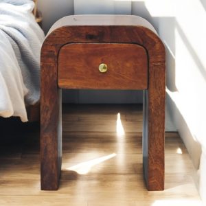Brown Storage Cabinet - Nora Lane Home furniture - Solid wood, Metal accent - 15.75 x 15.75 x 19.69 in
