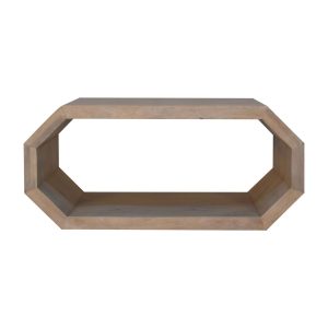 Brown Coffee Table - Nora Lane Home furniture - Solid wood, Marble detail - 25.59 x 43.31 x 21.65 in
