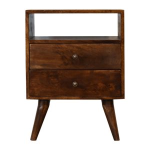 Brown Storage Cabinet - Nora Lane Home furniture - Solid wood, Metal accent - 21.65 x 17.72 x 19.69 in