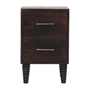 Brown Storage Nightstand - Nora Lane Home furniture - Solid wood - 18 x 16 x 18 in