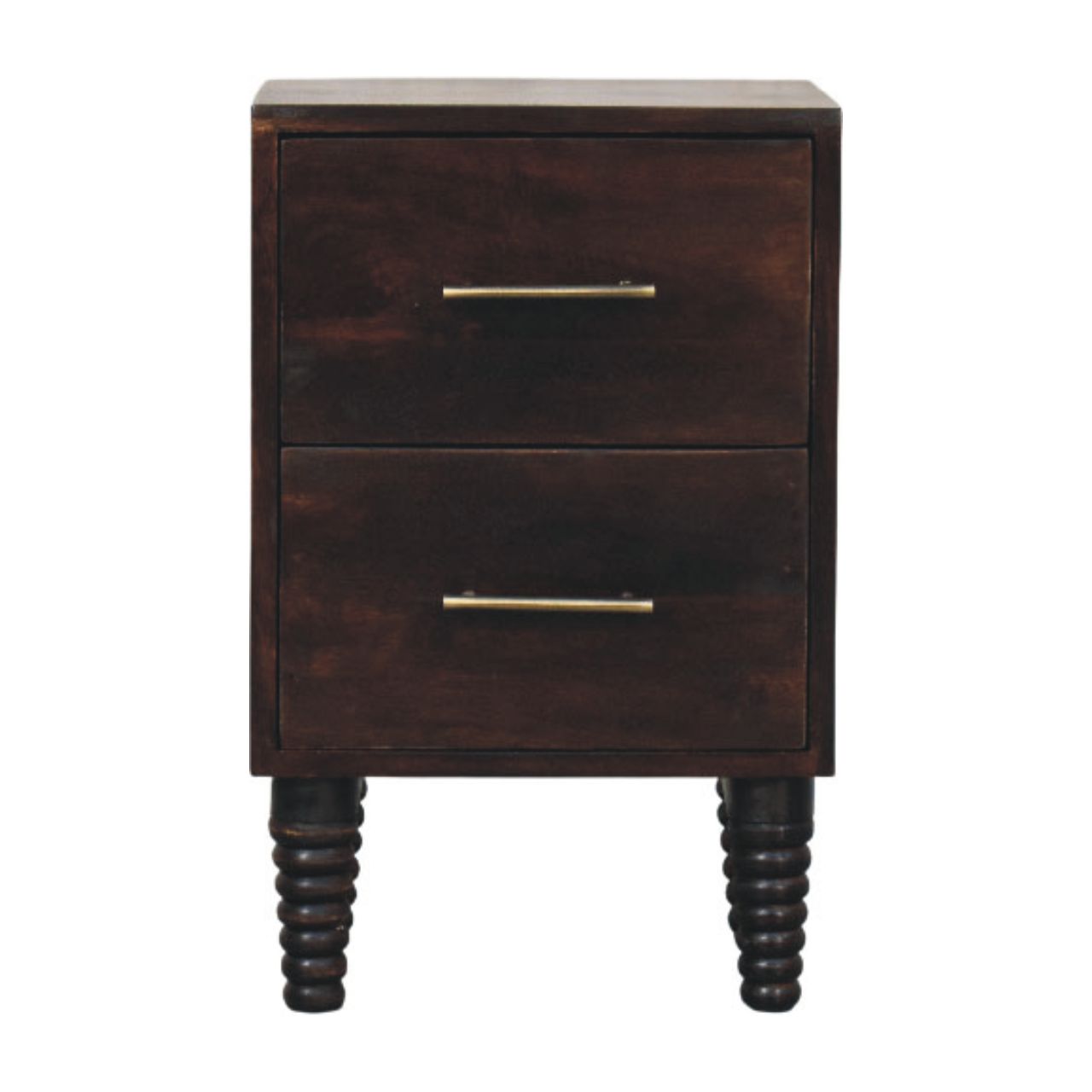 Brown Storage Nightstand - Nora Lane Home furniture - Solid wood - 18 x 16 x 18 in