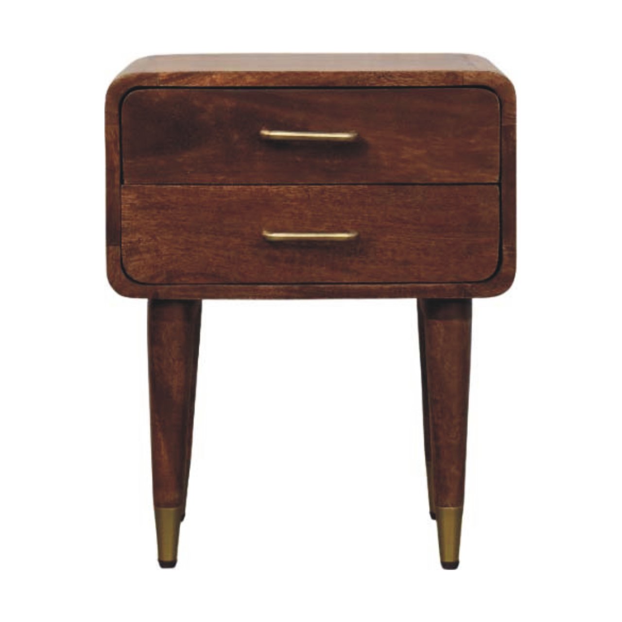 Brown Storage Nightstand - Nora Lane Home furniture - Solid wood - 17.7 x 21.7 x 17.7 in