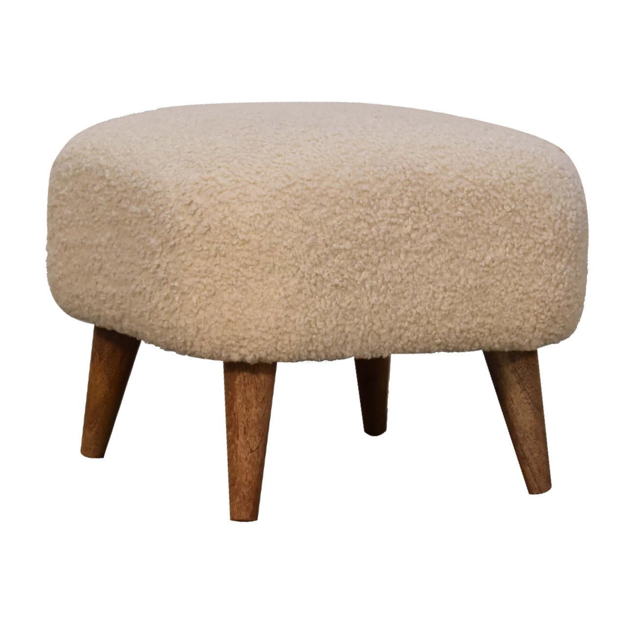 Brown Boucle Storage Bench - Nora Lane Home furniture - Solid wood, Upholstered - 19.69 x 19.69 x 9.84 in