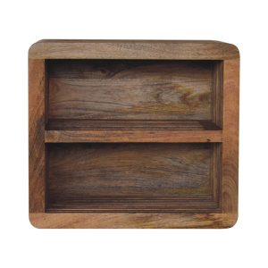 Brown Storage Nightstand - Nora Lane Home furniture - Solid wood - 21.65 x 16.54 x 19.69 in