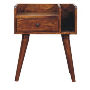 Brown Storage Cabinet - Nora Lane Home furniture - Solid wood, Metal accent - 17.72 x 21.65 x 13.78 in