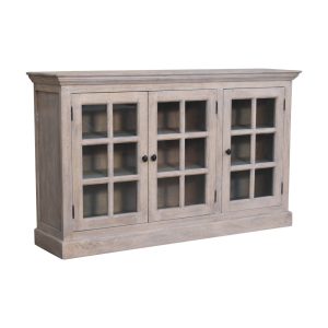 Beige Solid Wood Storage Cabinet - Nora Lane Home furniture - Solid wood, Metal accent - 18.9 x 62.99 x 39.37 in