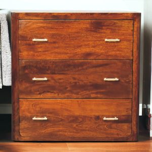 Brown Storage Cabinet - Nora Lane Home furniture - Solid wood, Metal accent - 17.72 x 35.43 x 35.43 in