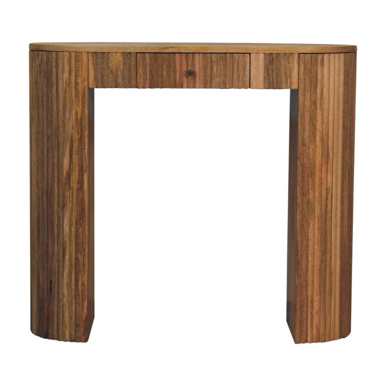 Brown Storage Console Table - Nora Lane Home furniture - Solid wood - 17.72 x 39.37 x 17.72 in
