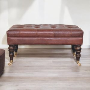 Brown Storage Bench - Nora Lane Home furniture - Solid wood, Metal accent - 39.37 x 27.56 x 19.69 in