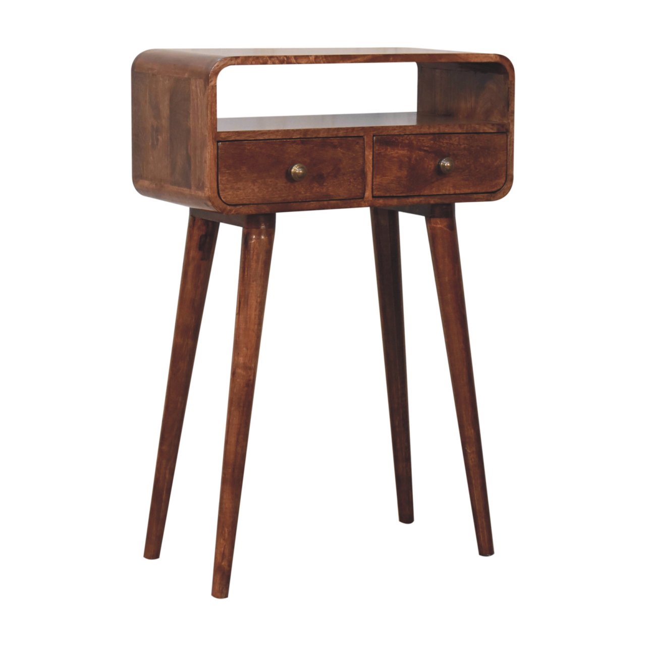 Brown Storage Console Table - Nora Lane Home furniture - Solid wood - 15.75 x 27.56 x 17.72 in
