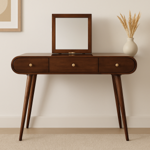 Brown Round Storage Tables - Nora Lane Home furniture - Solid wood - 19.69 x 43.31 x 13.78 in