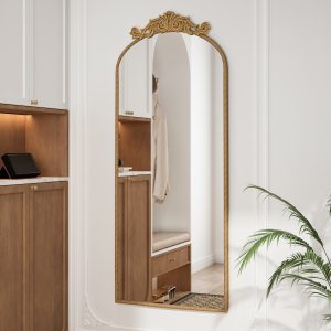 Bronze Wall Mirror - Nora Lane Home furniture - Metal accent, Glass detail - 62.8 x 27.36 x 3.54 in