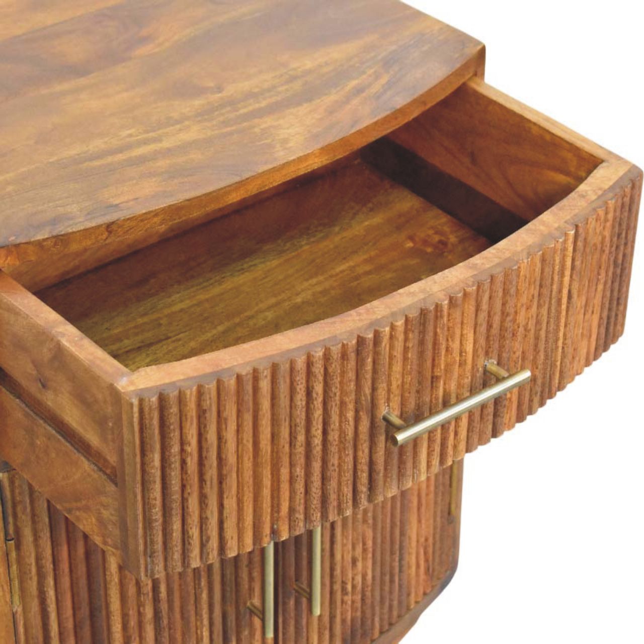 Brown Storage Nightstand - Nora Lane Home furniture - Solid wood - 19.7 x 23.6 x 27.6 in