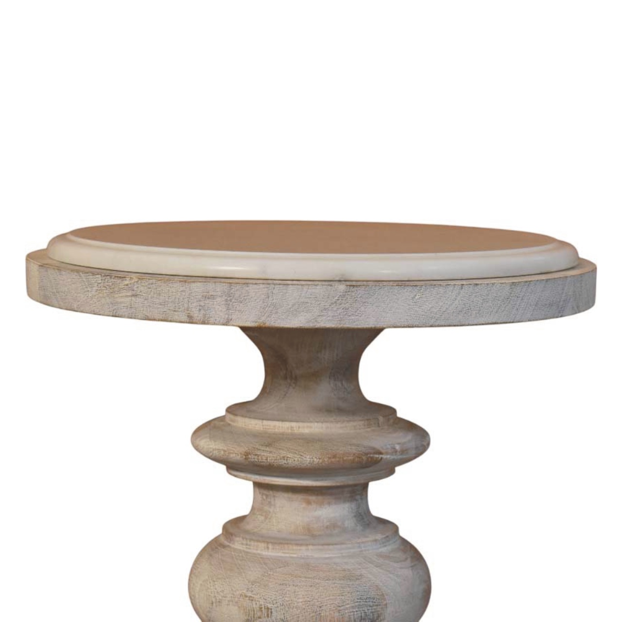 Brown Tables - Nora Lane Home furniture - Solid wood, Marble detail - 18.9 x 18.9 x 27.6 in