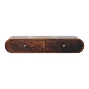 Walnut Storage Console Table - Nora Lane Home furniture - Solid wood, Walnut finish - 15.75 x 34.65 x 9.06 in