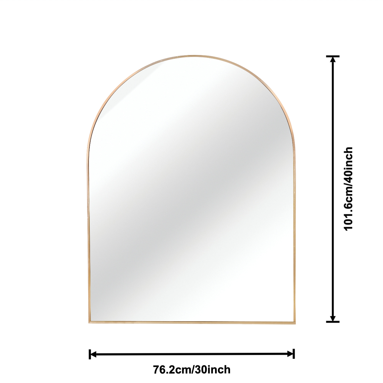 Gold Wall Mirror - Nora Lane Home furniture - Metal accent, Glass detail - 42.1 x 32.08 x 1.61 in