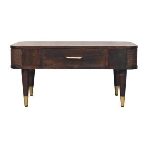 Brown Storage Coffee Table - Nora Lane Home furniture - Solid wood - 25.6 x 37.4 x 13.8 in