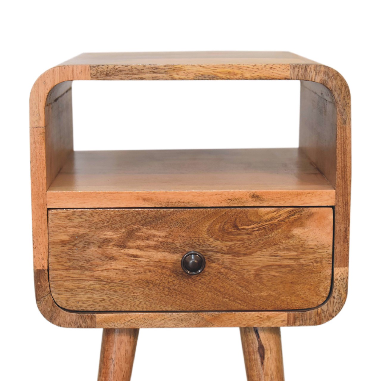 Natural Wood Storage Nightstand - Nora Lane Home furniture - Solid wood - 15.75 x 15.75 x 13.78 in