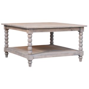 Brown Coffee Table - Nora Lane Home furniture - Solid wood - 35.43 x 35.43 x 21.65 in