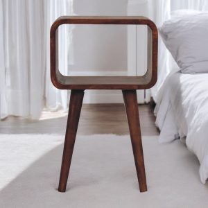 Brown Storage Nightstand - Nora Lane Home furniture - Solid wood - 15.75 x 13.78 x 11.81 in