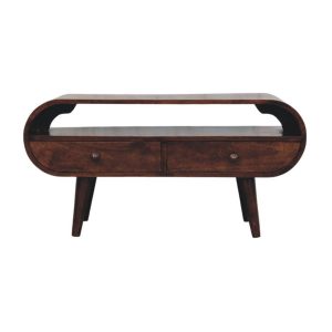 Walnut Storage TV & Entertainment Furniture - Nora Lane Home furniture - Solid wood, Walnut finish - 39 x 18 x 5 in
