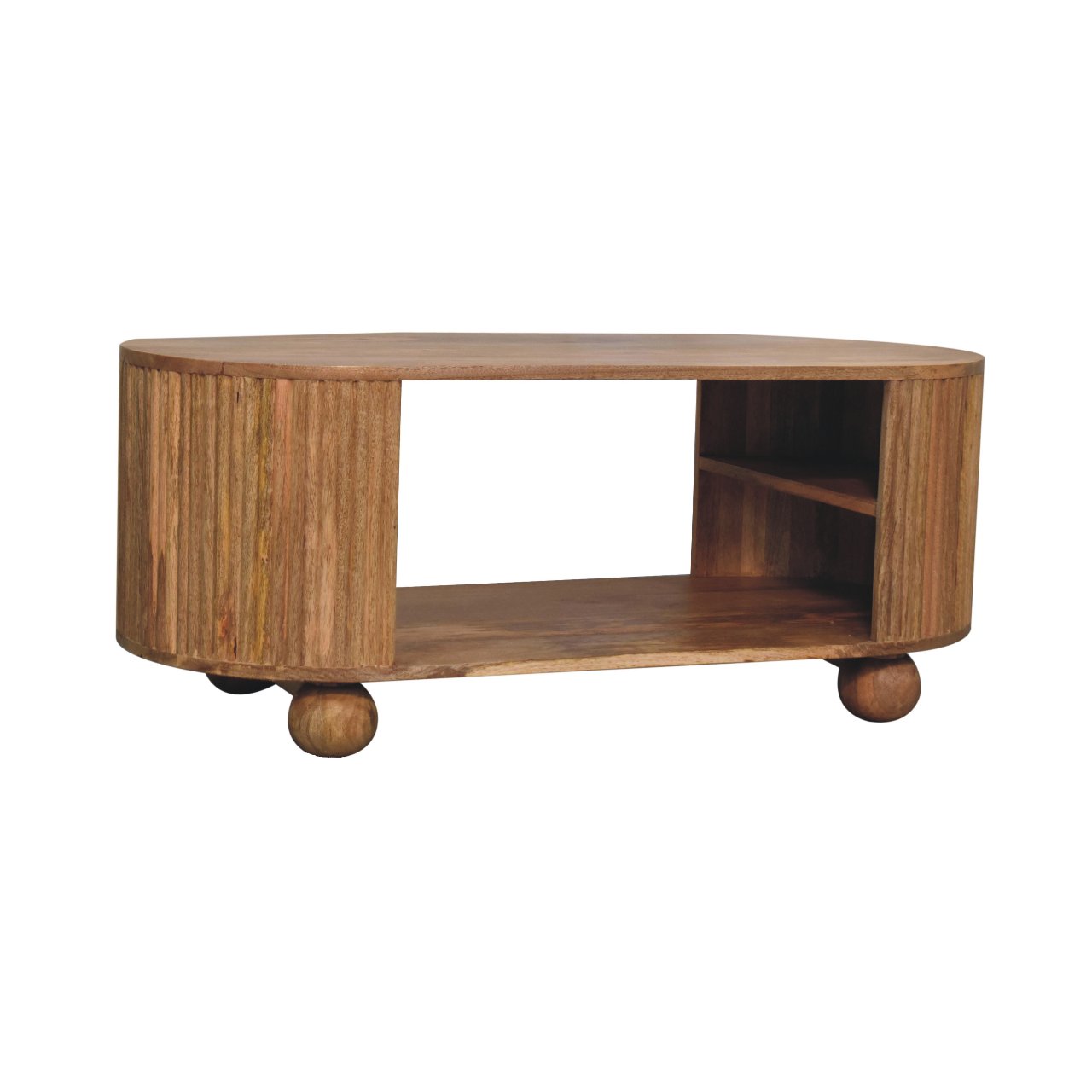 Brown Storage Coffee Table - Nora Lane Home furniture - Solid wood - 23.62 x 47.24 x 17.72 in