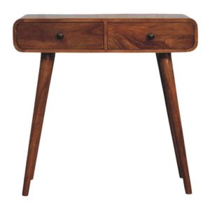 Brown Storage Console Table - Nora Lane Home furniture - Solid wood - 35 x 18 x 14 in