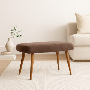 Brown Storage Bench - Nora Lane Home furniture - Solid wood - 34.65 x 17.72 x 11.81 in