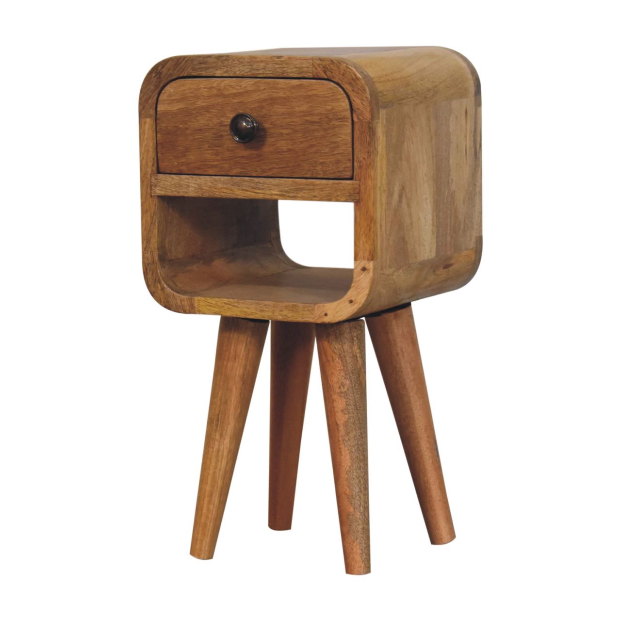 Natural Wood Storage Nightstand - Nora Lane Home furniture - Solid wood - 11.81 x 11.81 x 11.81 in