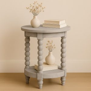Brown Round Tables - Nora Lane Home furniture - Solid wood - 21.65 x 21.65 x 25.59 in