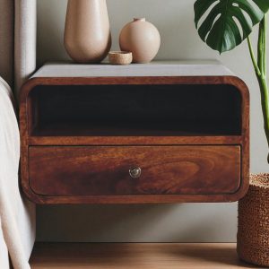 Brown Storage Cabinet - Nora Lane Home furniture - Solid wood - 21.65 x 16.54 x 13.78 in