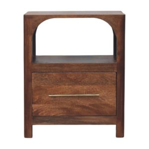Brown Storage Nightstand - Nora Lane Home furniture - Solid wood - 17.72 x 21.65 x 25.59 in