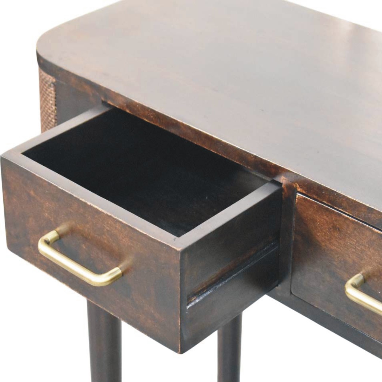 Brown Storage Console Table - Nora Lane Home furniture - Solid wood - 17.7 x 39.4 x 13.8 in