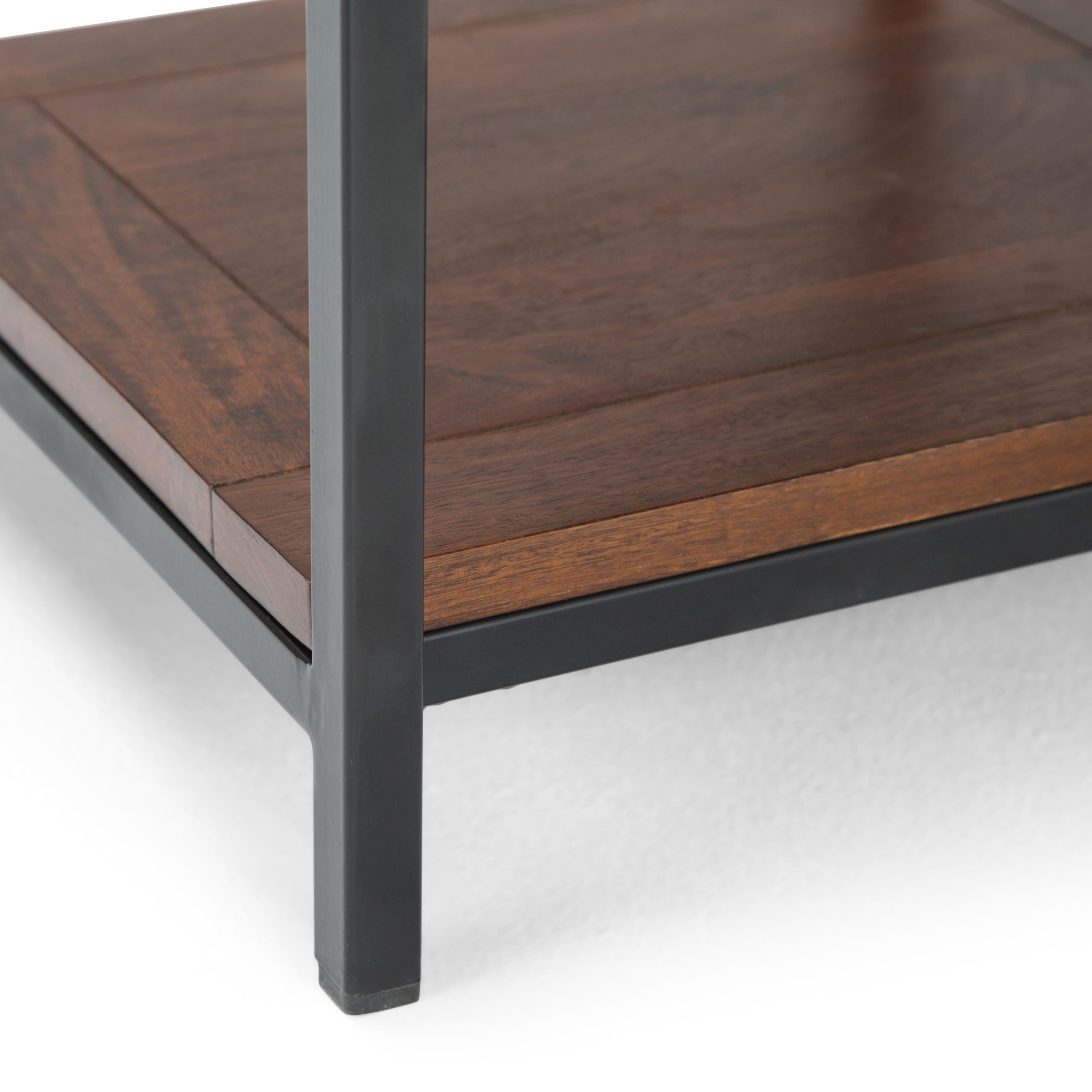Brown Wood Tables - Nora Lane Home furniture - Solid wood, Metal accent - 27.17 x 27.17 x 12.6 in