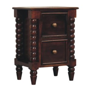 Brown Storage Nightstand - Nora Lane Home furniture - Solid wood - 15.75 x 19.69 x 25.59 in