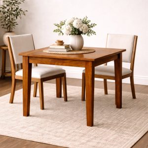 Brown Dining Table - Nora Lane Home furniture - Solid wood - 39 x 39 x 10 in