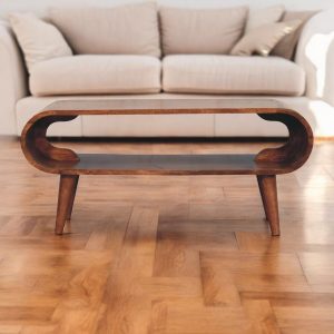 Brown Coffee Table - Nora Lane Home furniture - Solid wood - 17.72 x 39.37 x 11.81 in