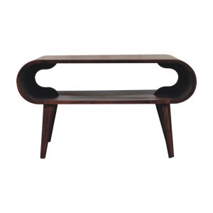 Walnut Storage Coffee Table - Nora Lane Home furniture - Solid wood, Walnut finish - 23.62 x 35.43 x 11.81 in