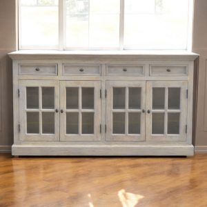 Natural Wood Storage Sideboard - Nora Lane Home furniture - Solid wood - 17.32 x 68.9 x 39.37 in