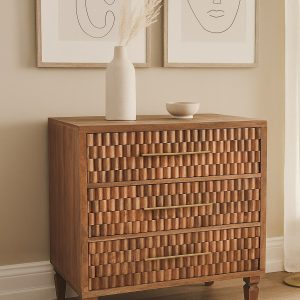 Brown Storage Cabinet - Nora Lane Home furniture - Solid wood - 17.7 x 36.6 x 33.5 in