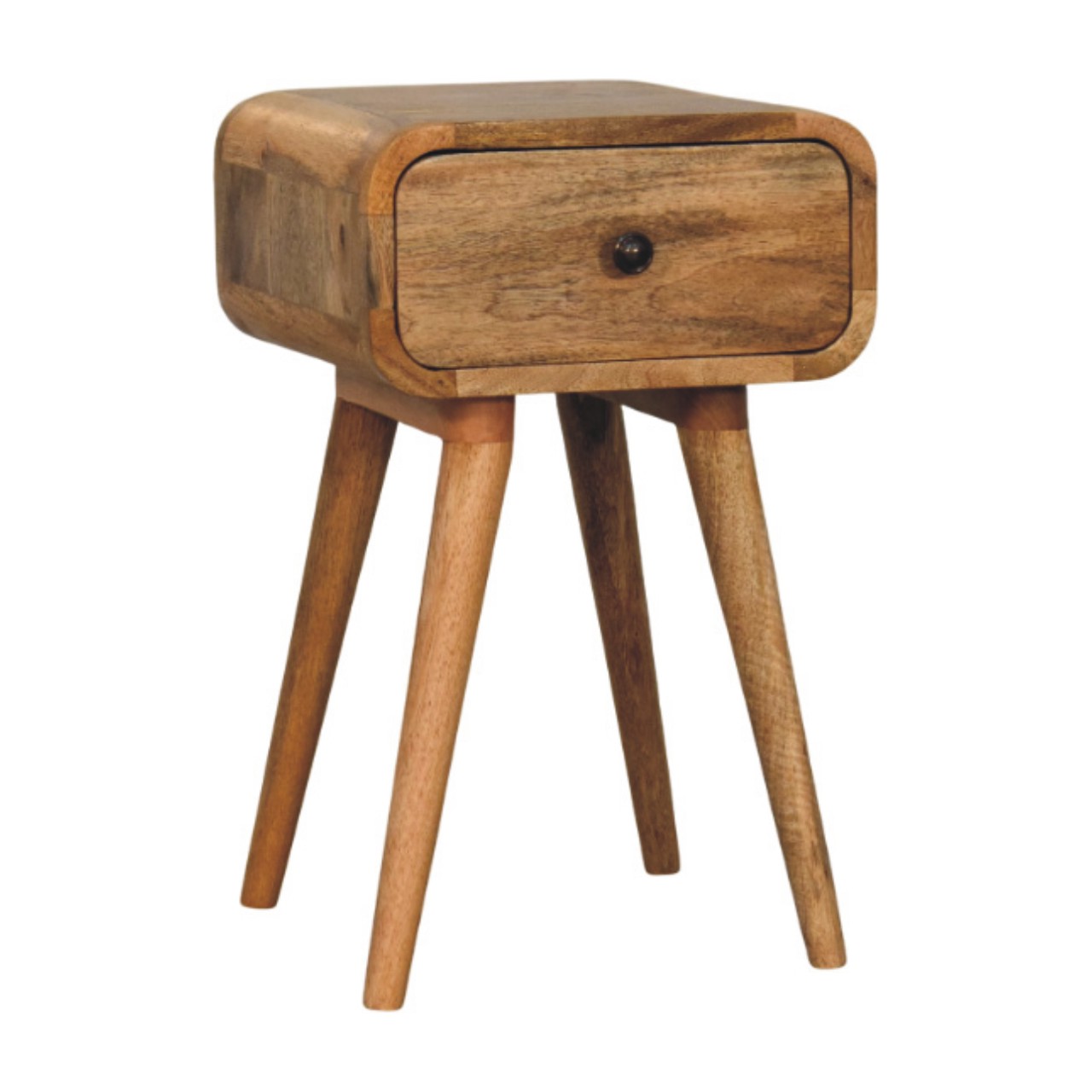 Natural Wood Storage Nightstand - Nora Lane Home furniture - Solid wood - 13.78 x 15.75 x 13.78 in